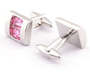 Pink Crystal Shell Cufflinks