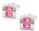 Pink Crystal Shell Cufflinks